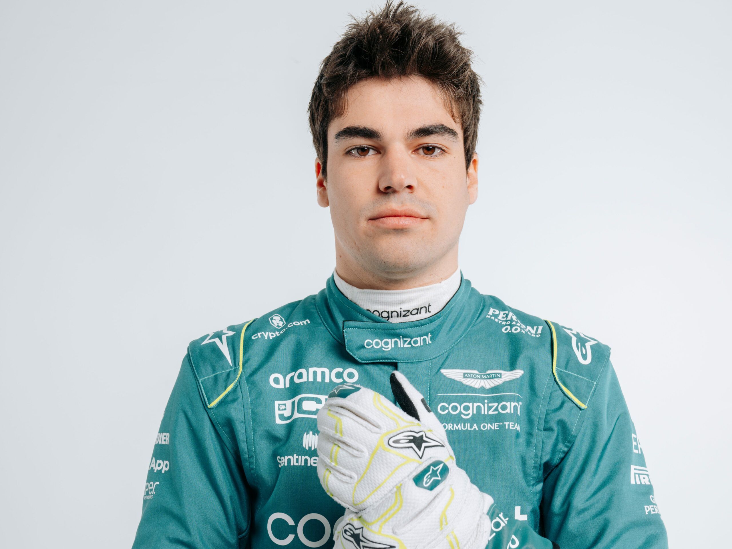 Lance Stroll poses for an official picture.