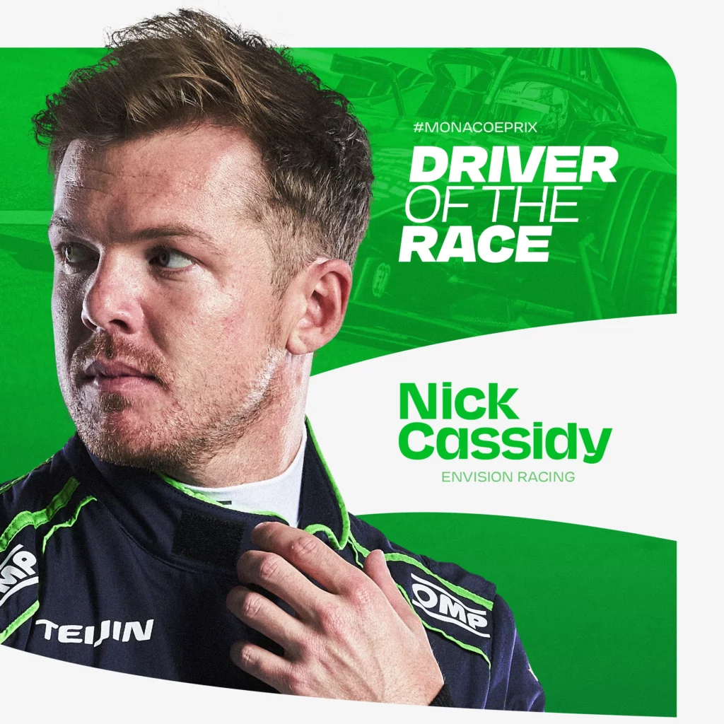 Copertina del driver of the race per Nick Cassidy a Monaco