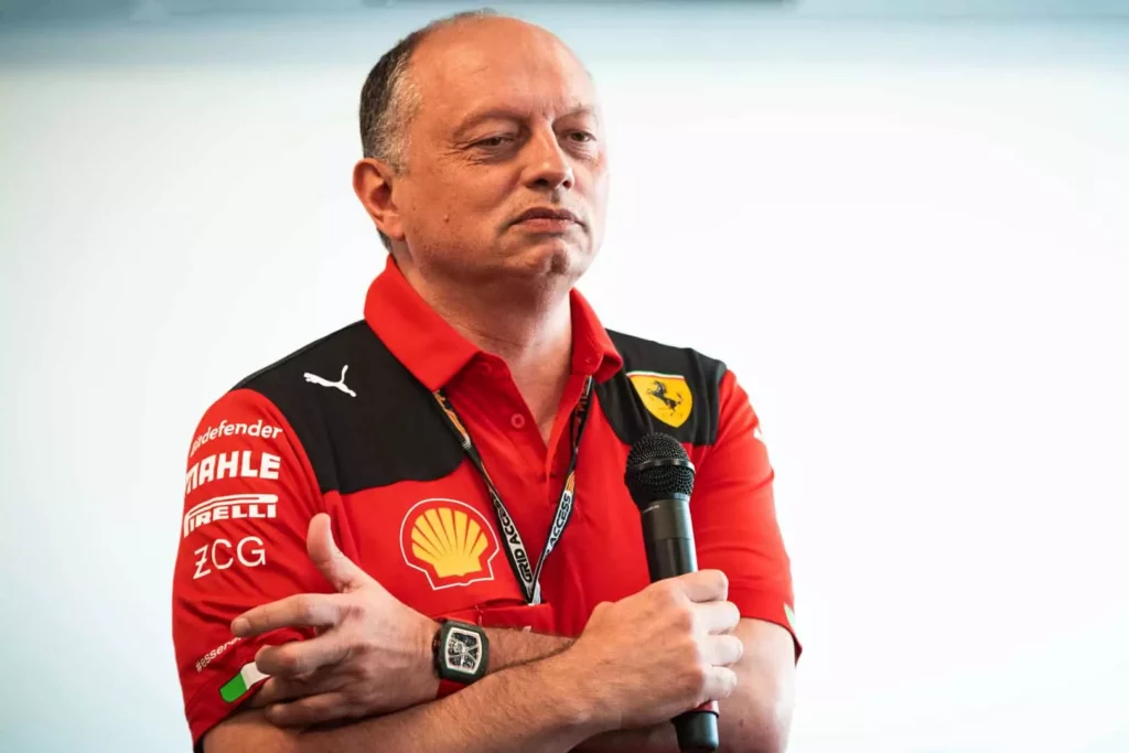 Il team principal della Ferrari Frederic Vasseur nel corso della conferenza stampa pre GP Monaco