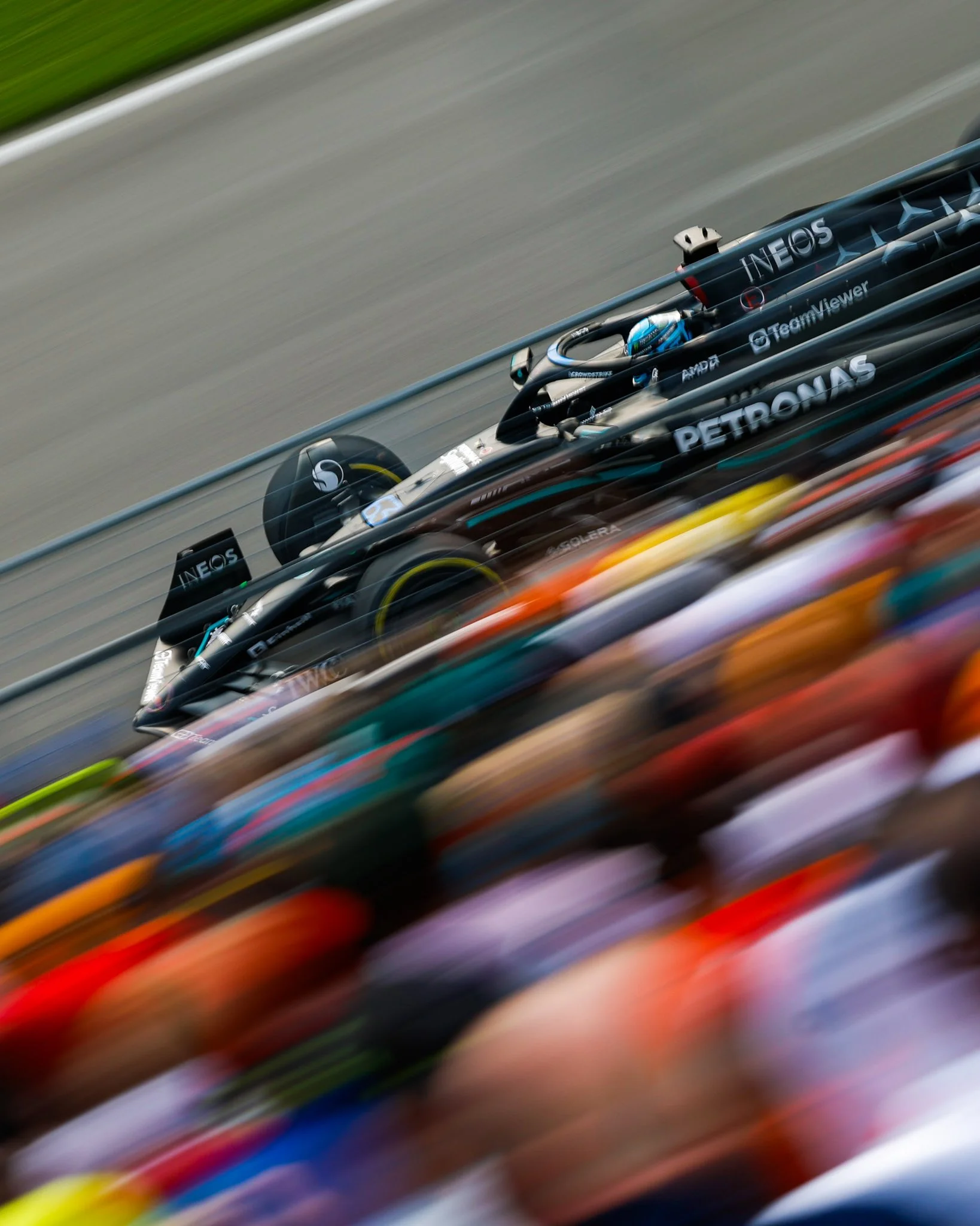 George Russell in pista nel Gran Premio del Canada