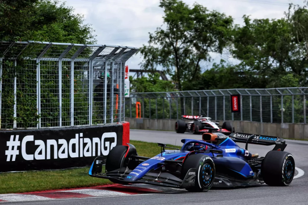 La Williams di Alexander Albon che conclude al settimo posto in classifica nel GP del Canada