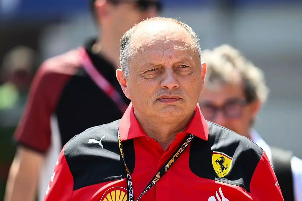 Frederic Vasseur, team principal Ferrari nel paddock in Spagna