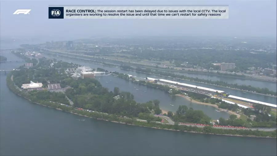 Il circuito Gilles Villeneuve in una ripresa dall'alto 