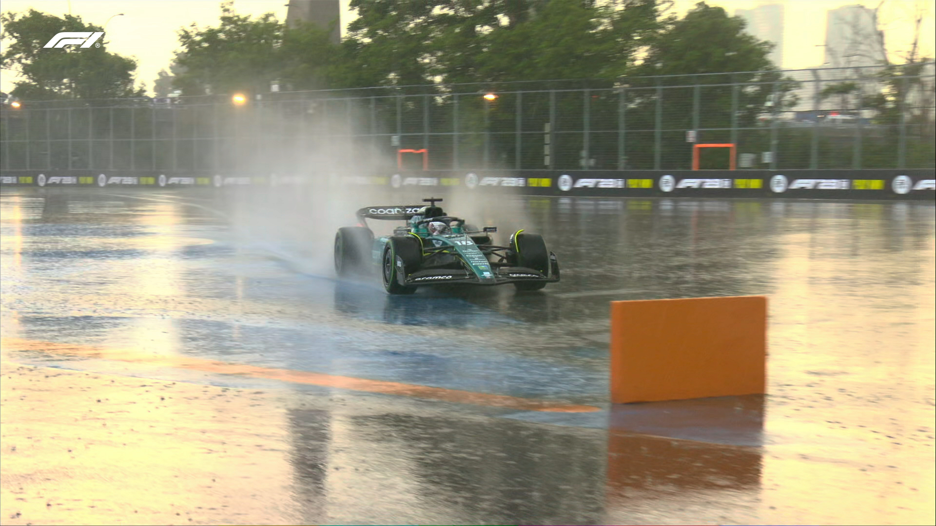 Lance Stroll sul tracciato canadese con la pioggia