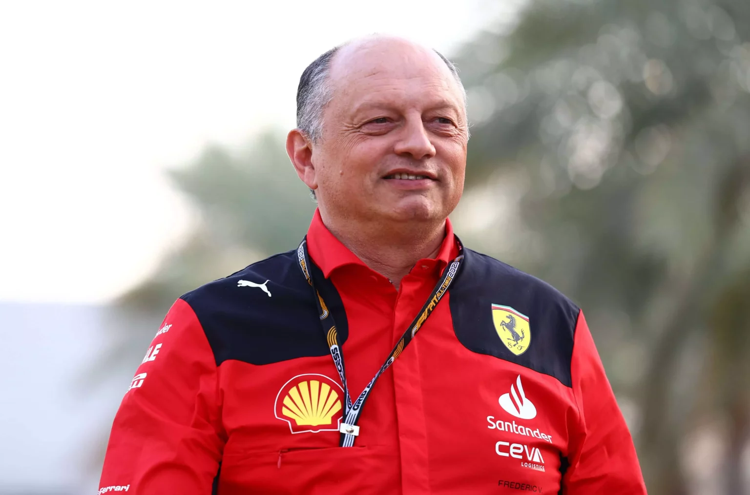 Il team principal della Ferrari Frederic Vasseur nel paddock del Canada