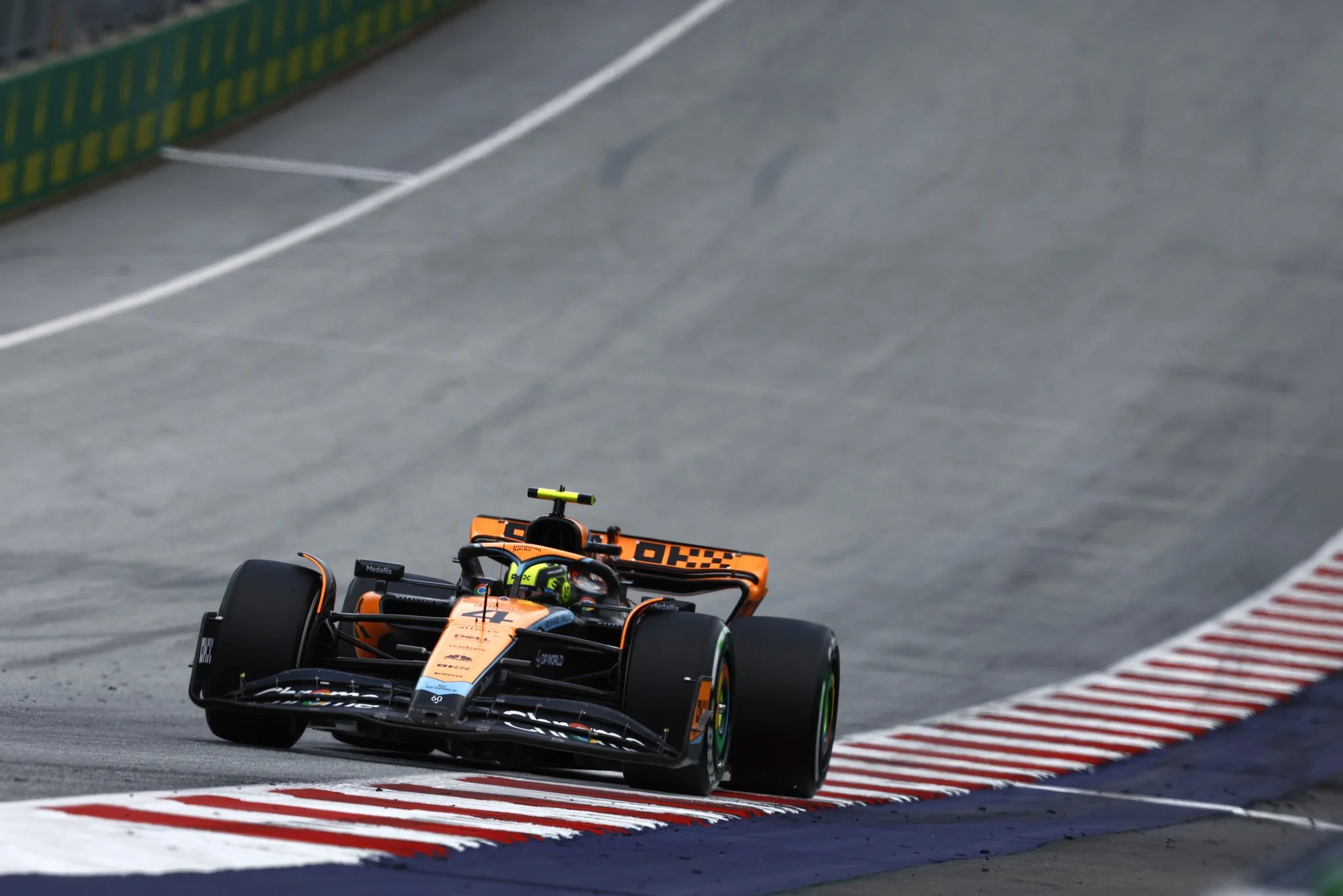 Lando Norris in azione in Austria