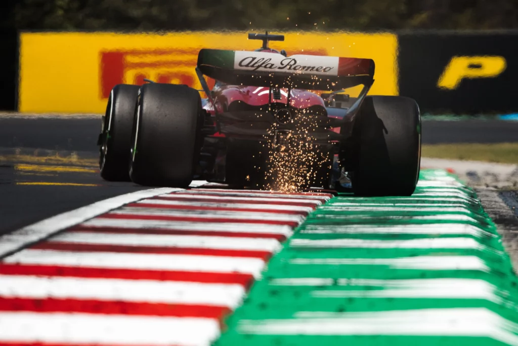 Bottas in azione durante il GP di Ungheria