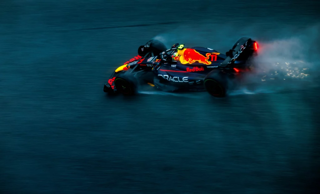 Perez durante la sprint del sabato in Austria