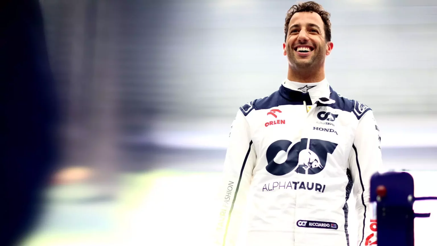 Daniel Ricciardo prima dell'inizio del GP del Belgio