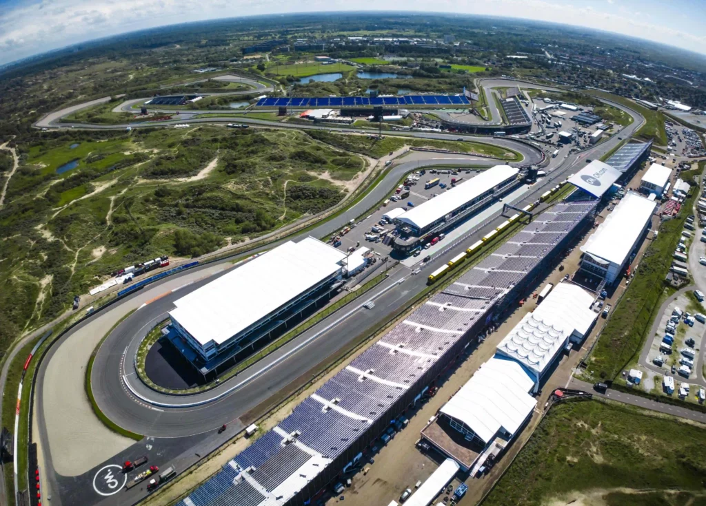 Il circuito di Zandvoort dall'alto pronto ad ospitare il gran premio del 2023