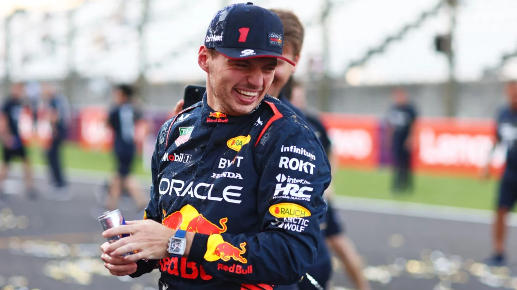 Verstappen festeggia il titolo costruttori al termine del GP del Giappone