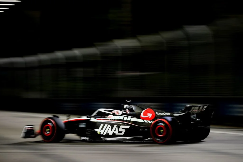 Magnussen durante la gara a Singapore