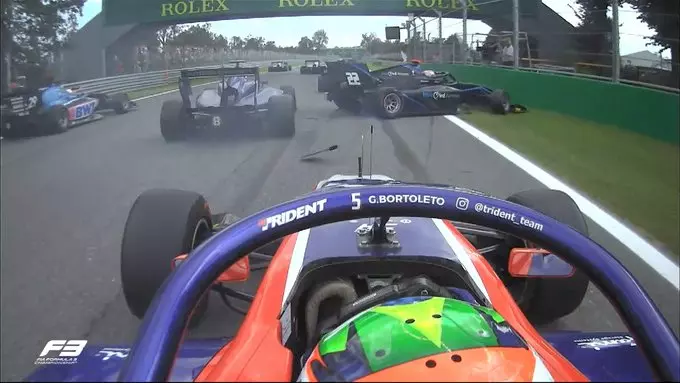 Incidente tra Cohen e Gray durante le qualifiche di Formula 3 a Monza