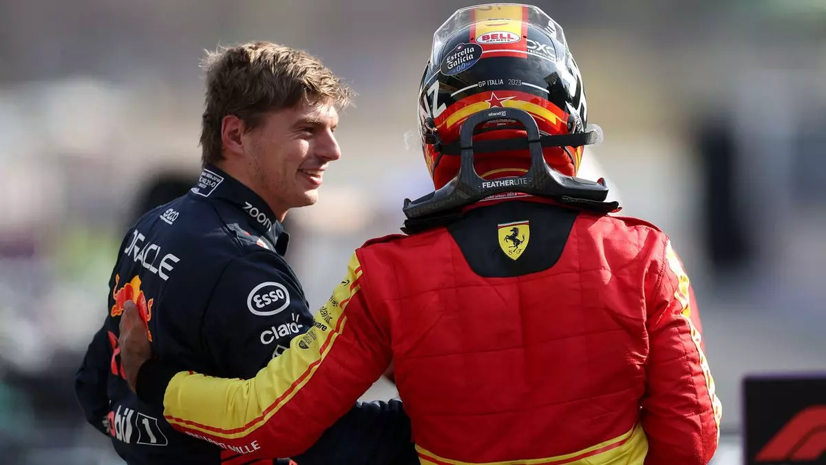 Carlos Sainz e Max Verstappen parlano dopo la qualifica a Monza
