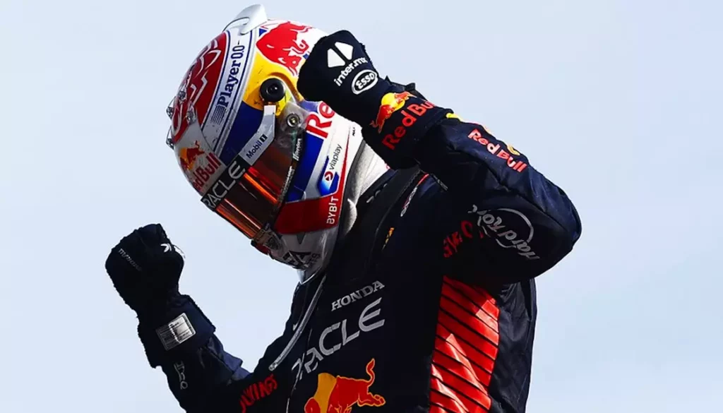 Max Verstappen festeggia a Monza