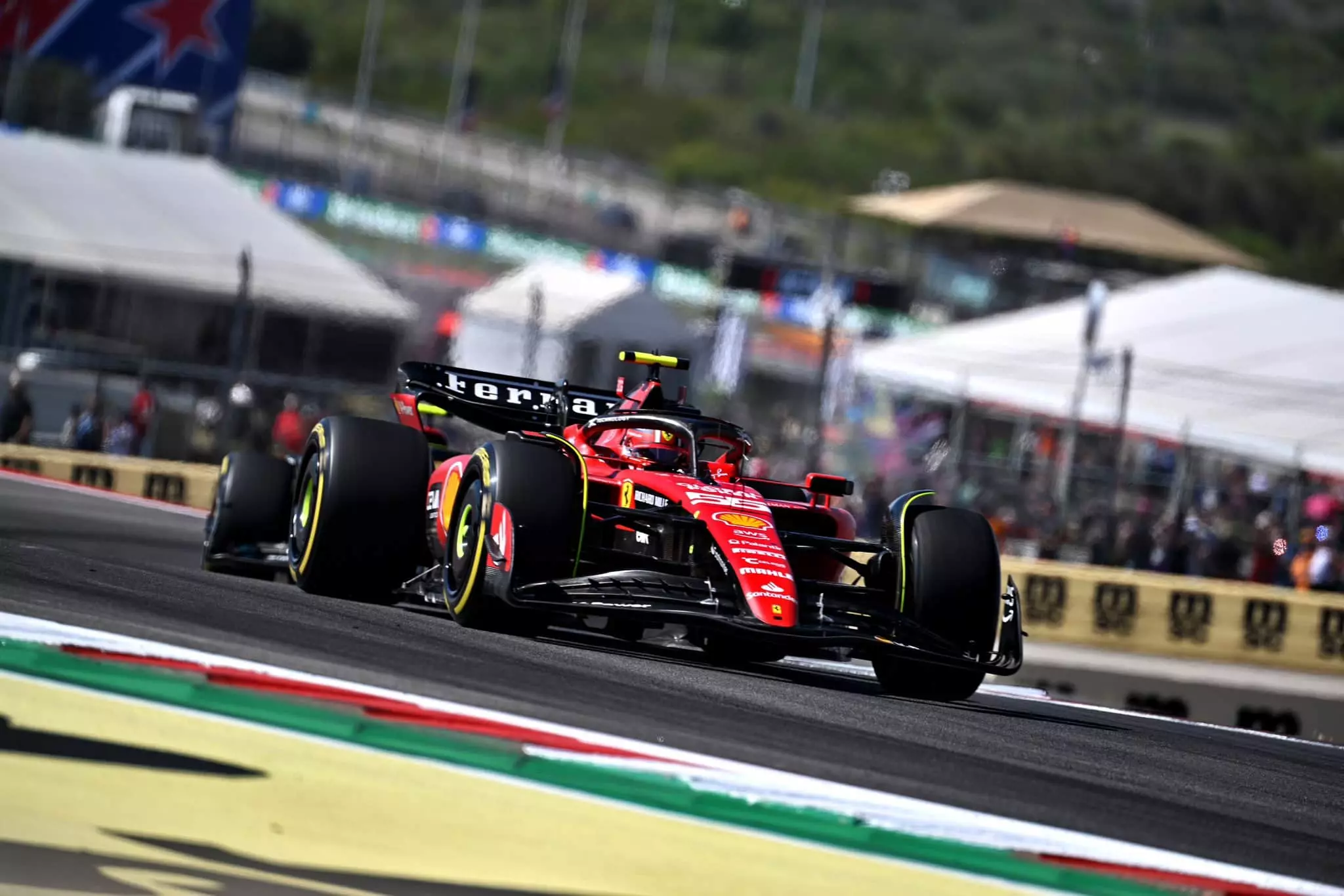 Carlos Sainz in pista durante il GP degli USA