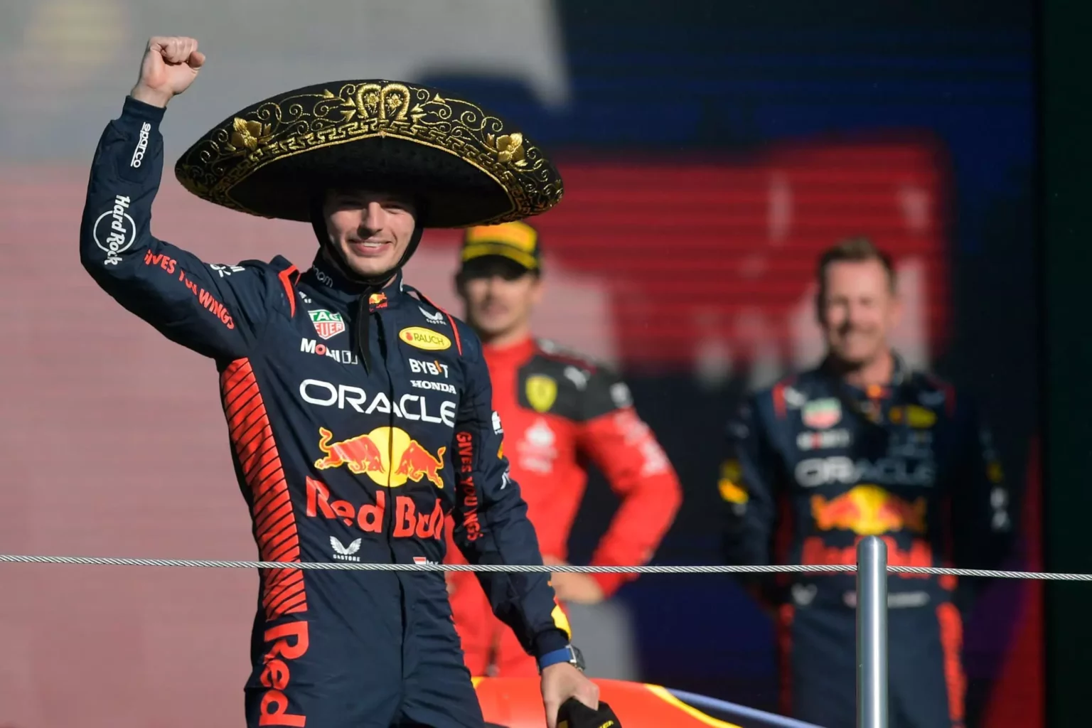 Verstappen sul podio al termine del GP del Messico