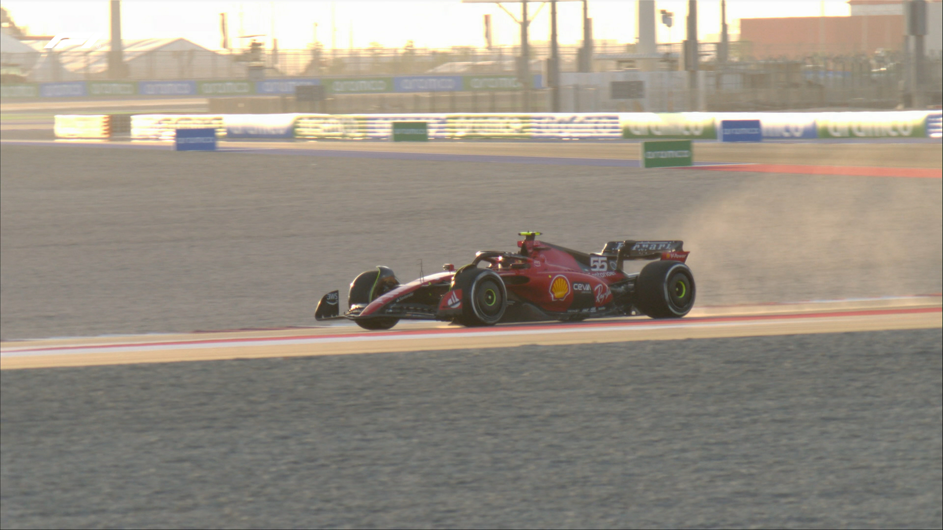 Sainz in pista durante le FP1 del GP del Qatar