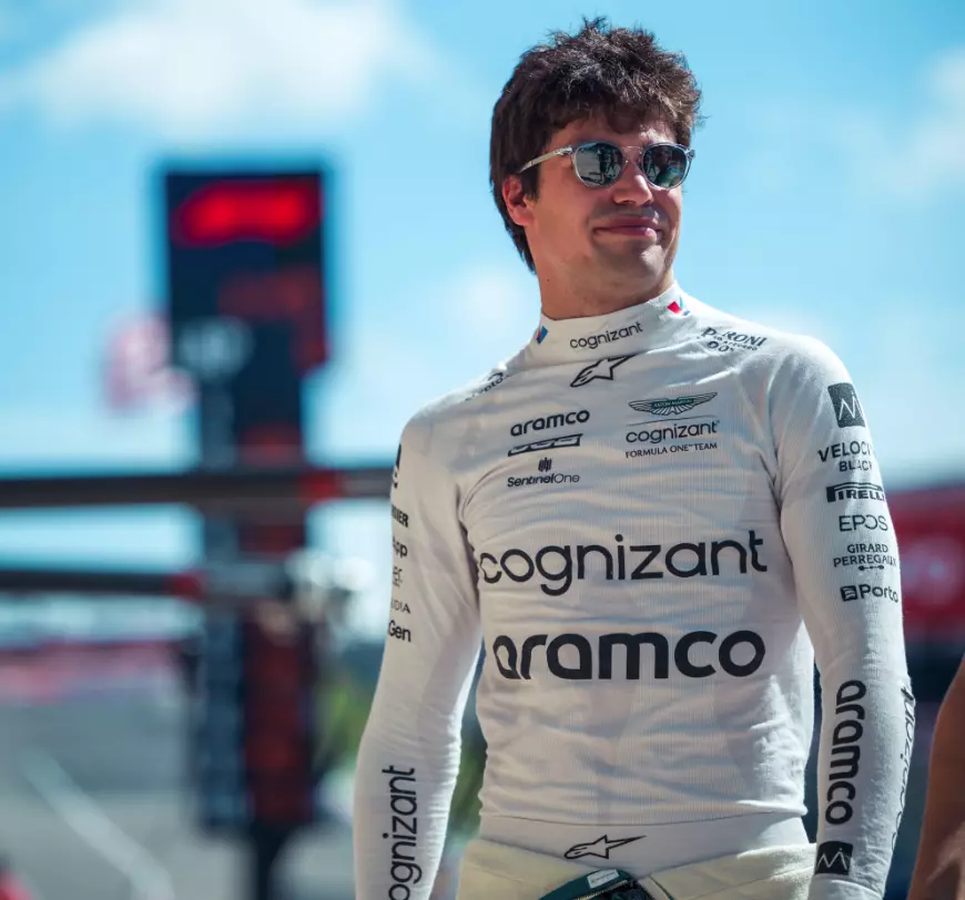 Lance Stroll in pit lane ad Austin