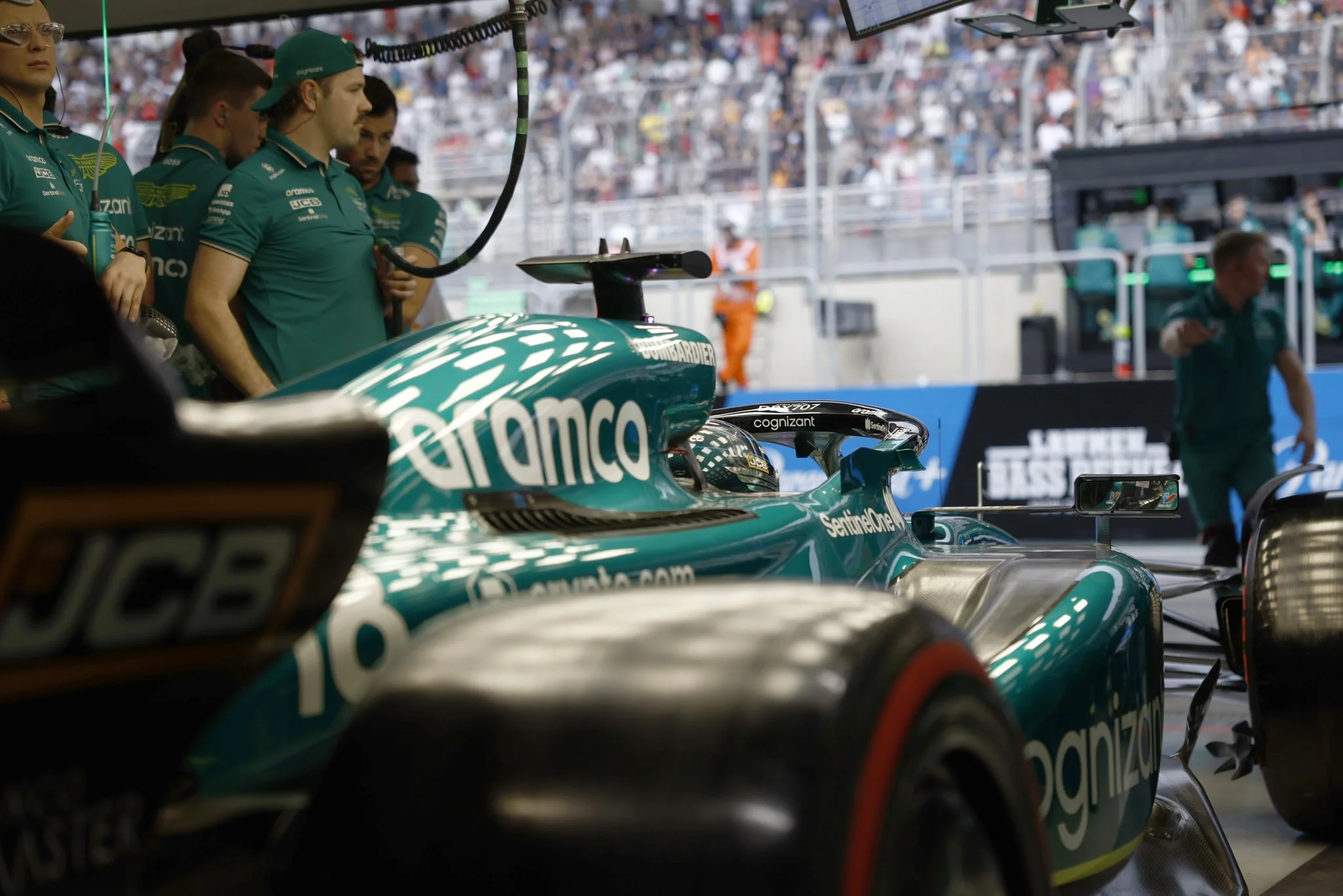 Stroll durante le qualifiche in Brasile