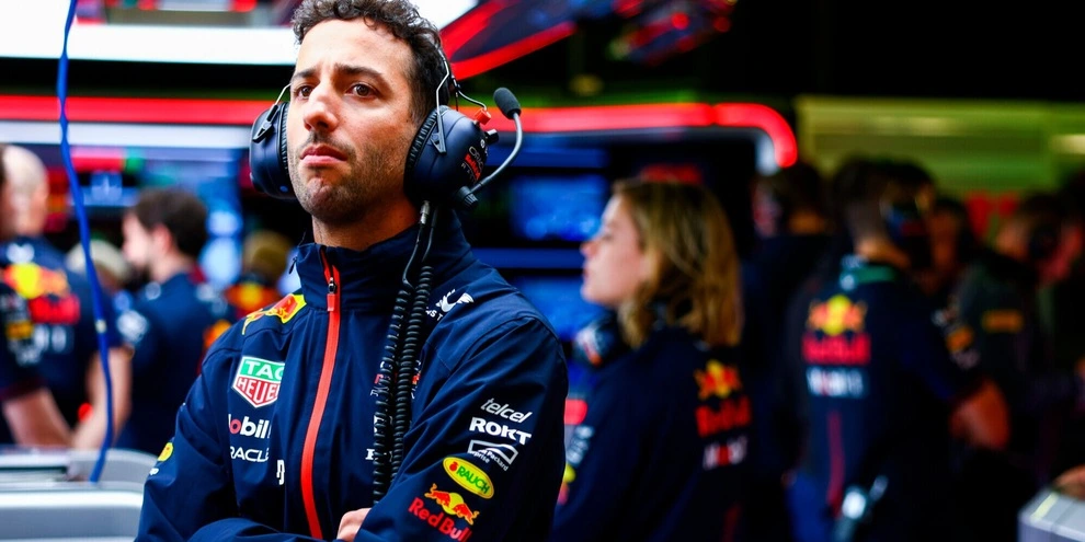 Daniel Ricciardo nel box Red Bull