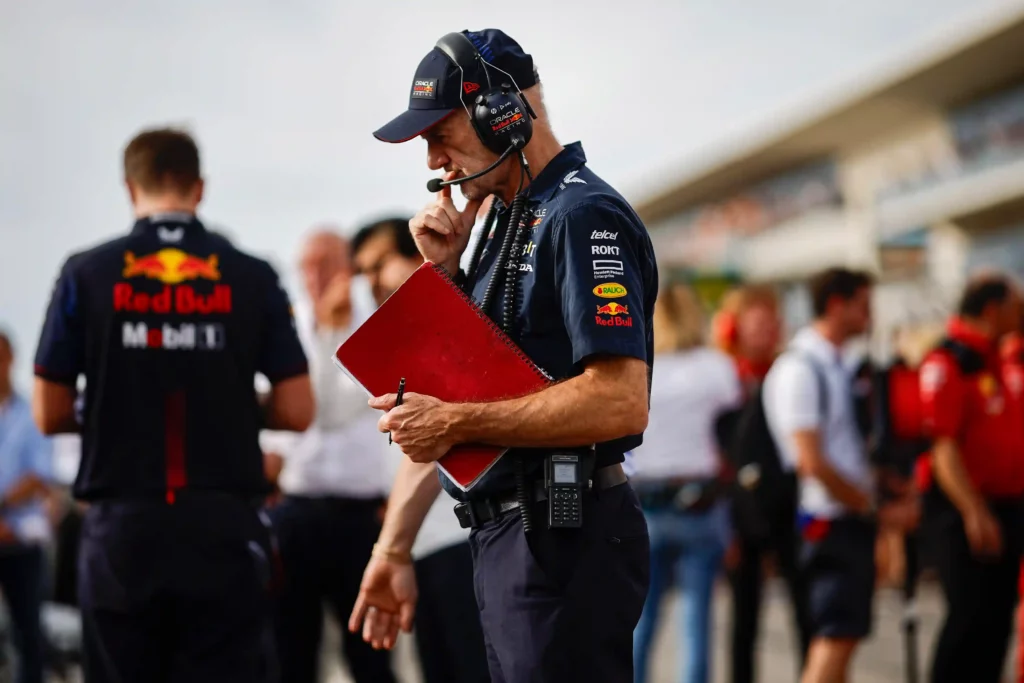 Adrian Newey, the Chief Technical Officer of Red Bull Racing looks on from the grid prior to the Sprint ahead of the F1 Grand Prix of United States at Circuit of The Americas on October 21, 2023 in Austin, Texas.