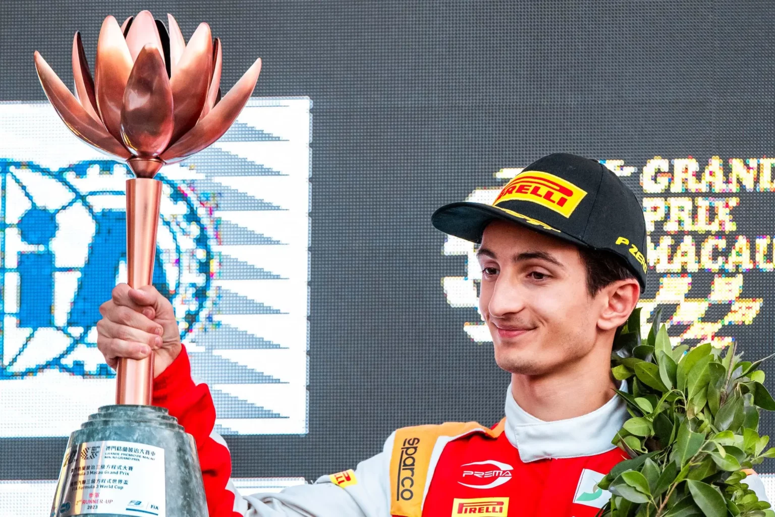 Gabriele Minì sul podio di Macau
