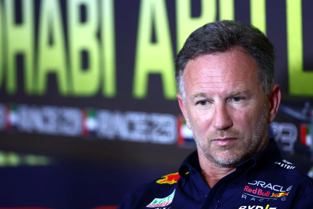 Christian Horner in conferenza stampa durante il GP di Abu Dhabi