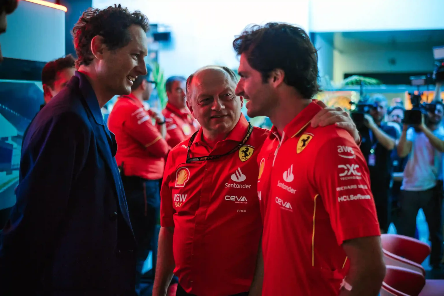 SCUDERIA FERRARI - SAUDI ARABIA GRAND PRIX 2024, RACE, CARLOS SAINZ, FRED VASSEUR