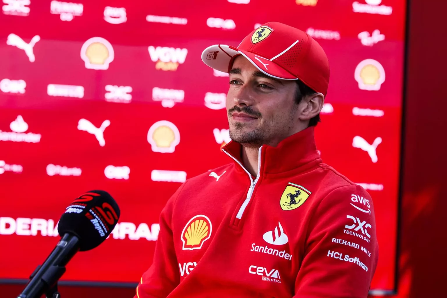Charles Leclerc nel media day del GP d'Australia