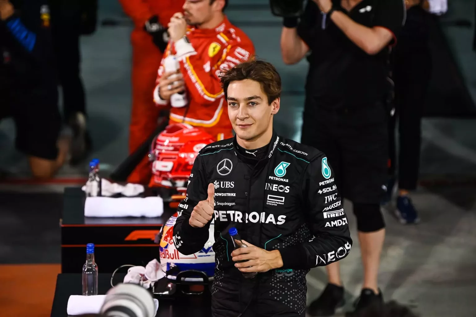 Mercedes, Russell: “Verstappen? Ho dimostrato la mia forza con Hamilton” George Russell in Parc Fermé dopo il terzo posto nelle qualifiche del GP del Bahrain
