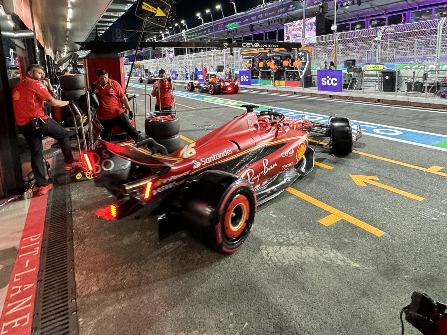 Leclerc post qualifiche GP Arabia Saudita 2024. copyrght Ferrari su X