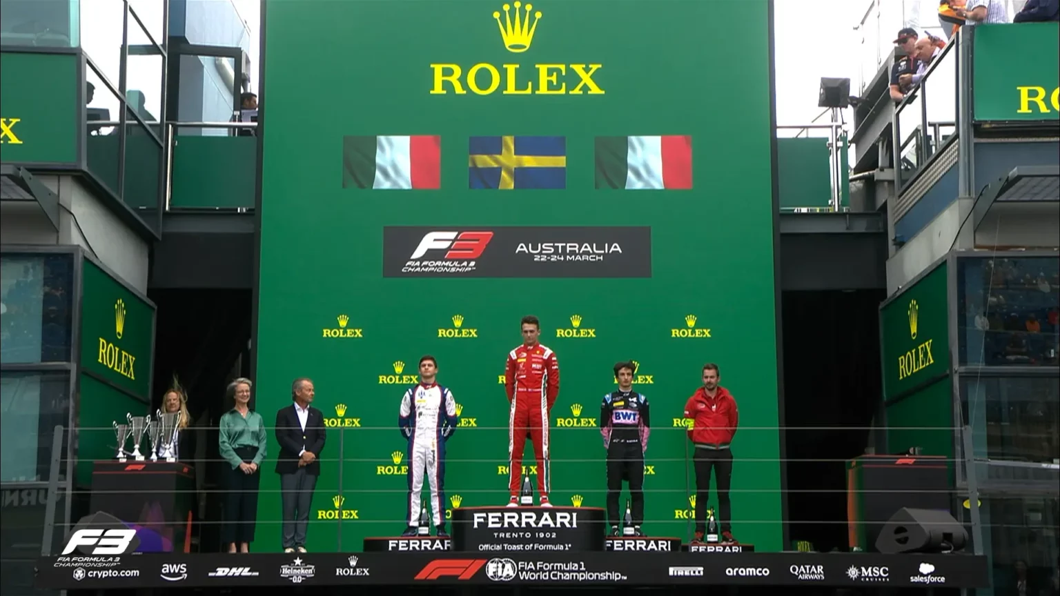 F3| GP Australia Feature Race: 1°Beganovic, bene Fornaroli e Minì Beganovic, Fornaroli e Minì sul podio della Feature Race a Melborune