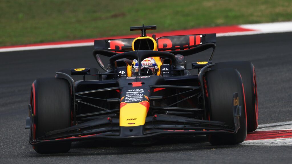Max Verstappen on track during the Chinese GP