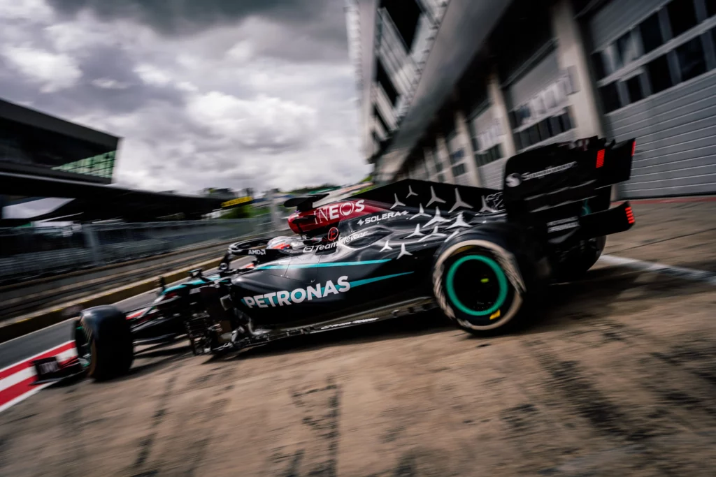 Kimi Antonelli durante i test con Mercedes