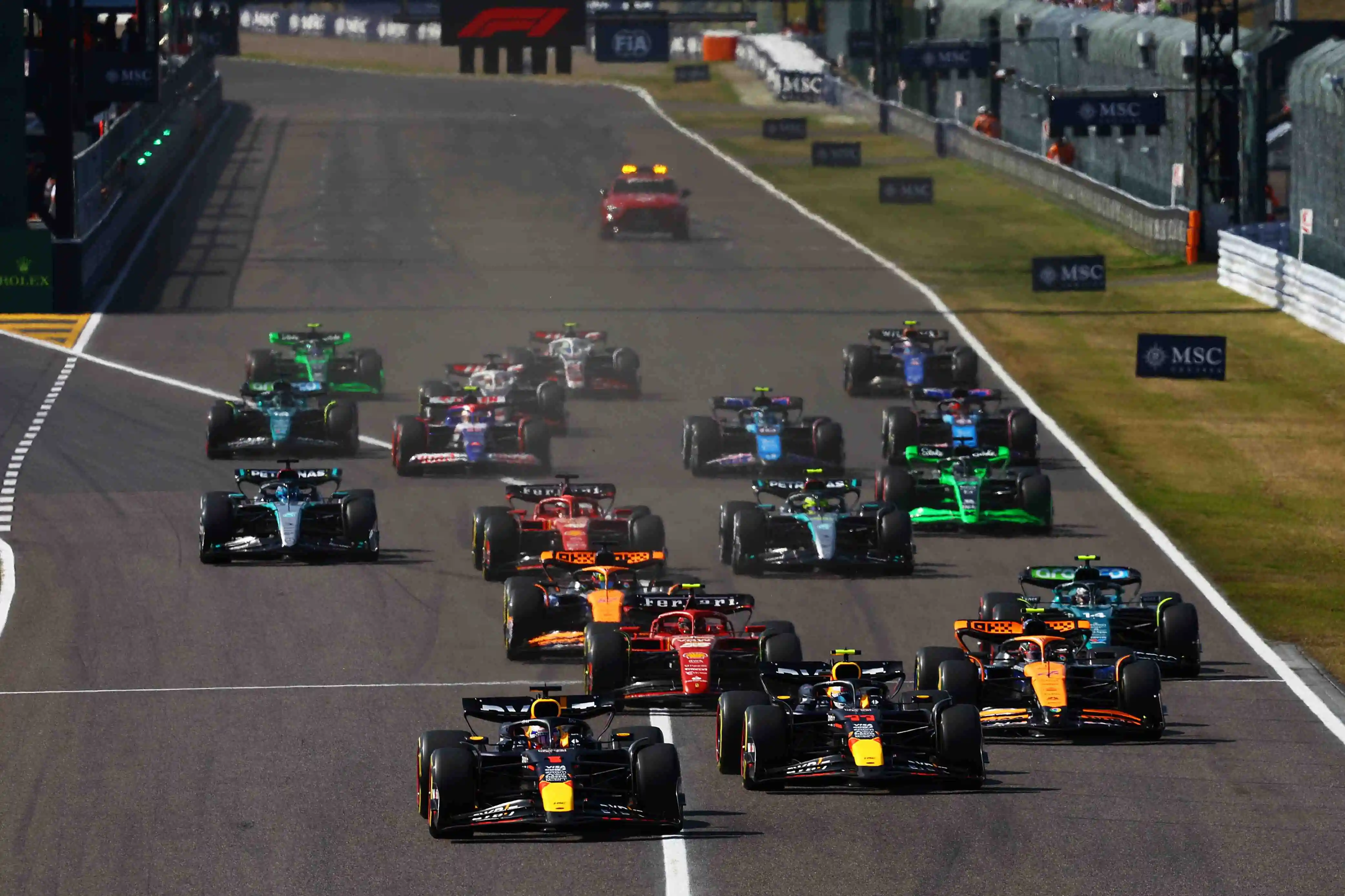 La partenza del Gran Premio del Giappone