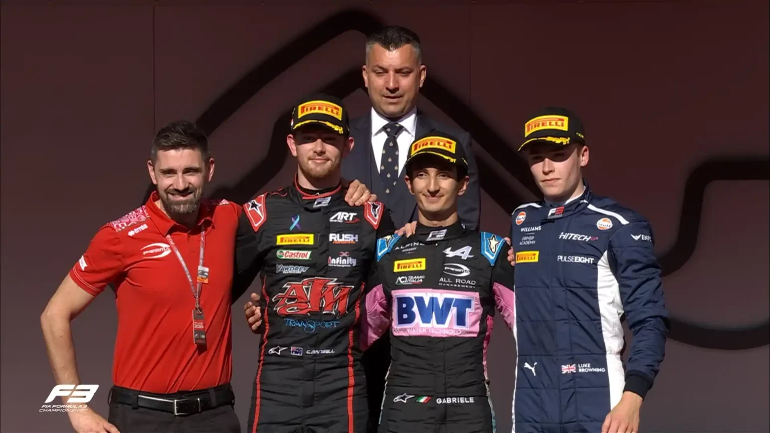 Gabriele Mini sul podio della feature race a monaco
