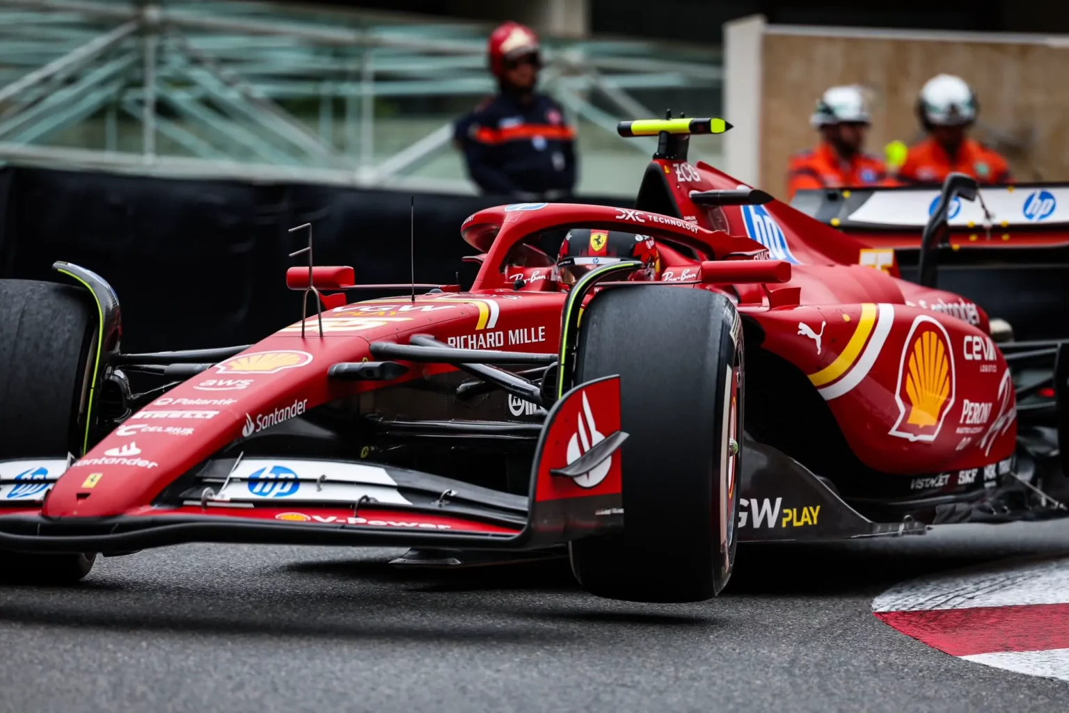 Sainz in pista durante le FP2 del GP di Monaco