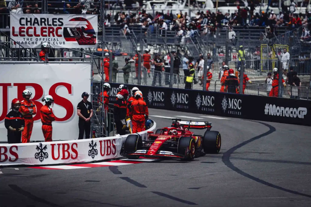 La sf24 di Leclerc a Monaco