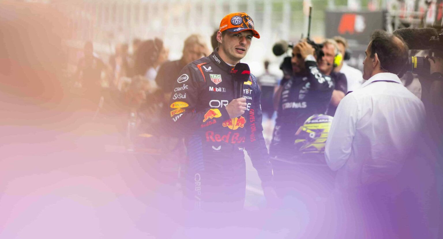 Verstappen nel post qualifica dopo il secondo posto nelle qualifiche del GP di Spagna