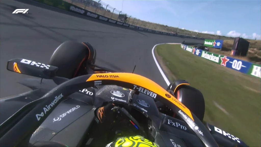 Lando Norris durante la simulazione del passo gara a Zandvoort