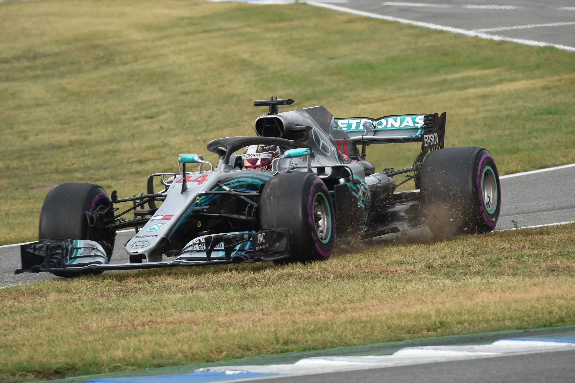 Hamilton durante il GP di Germania del 2018