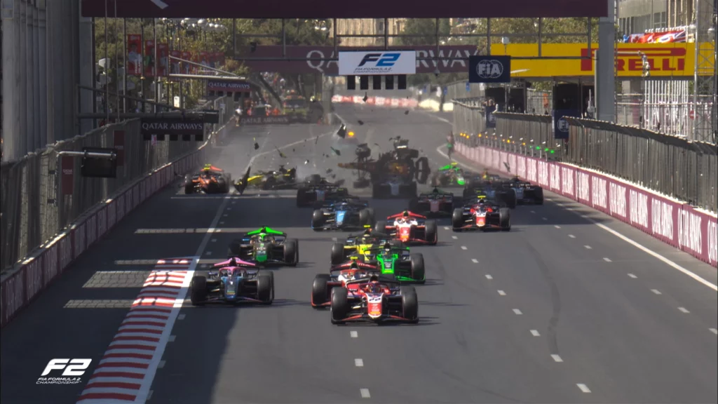 Incidente alla partenza della Feature di F2 a Baku