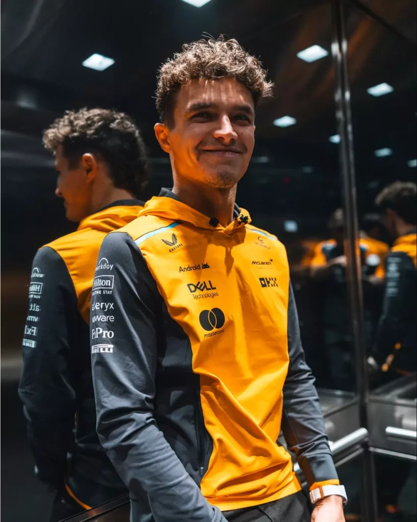 Lando Norris prima del media day di Las Vegas