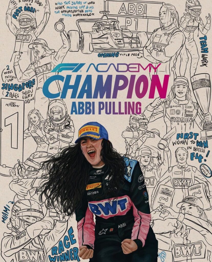 Abbi Pulling vince il campionato 2024 della f1 Academy in Qatar