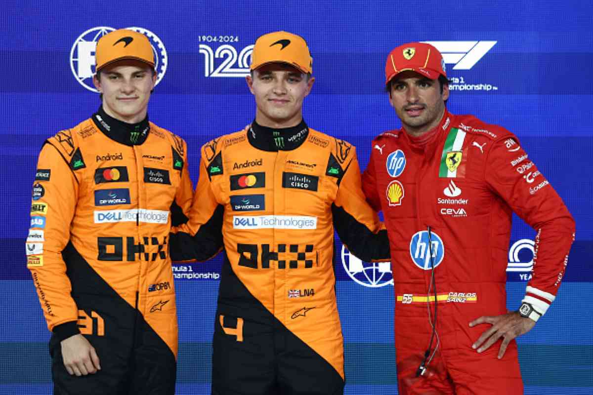 lando norris, oscar piastri e Carlos Sainz qualifiche abu Dhabi