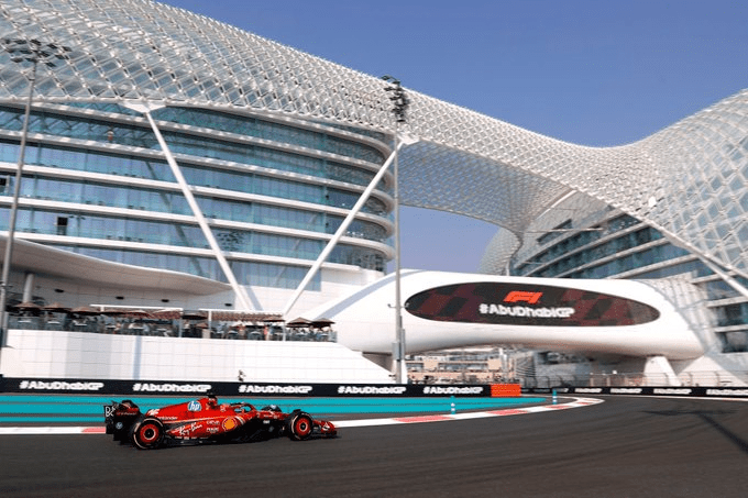 Leclerc in pista FP1 Abu Dhabi