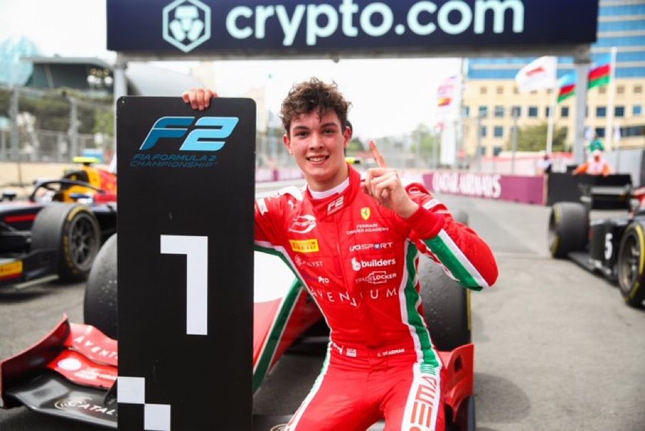 Vittoria di Bearman a Baku nella stagiono 2023 di F2