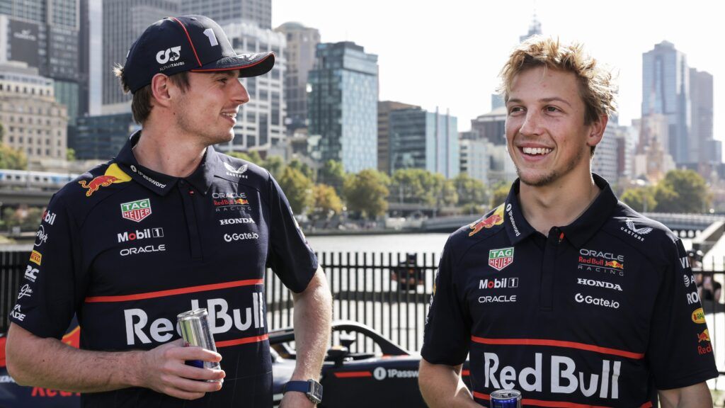 Lawson e Verstappen in Red Bull 