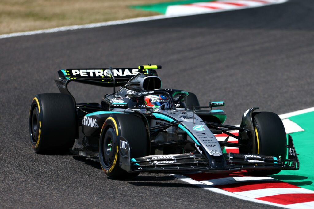 Andrea Kimi Antonelli in pista a Suzuka (Fonte foto X, Mercedes F1 Team)